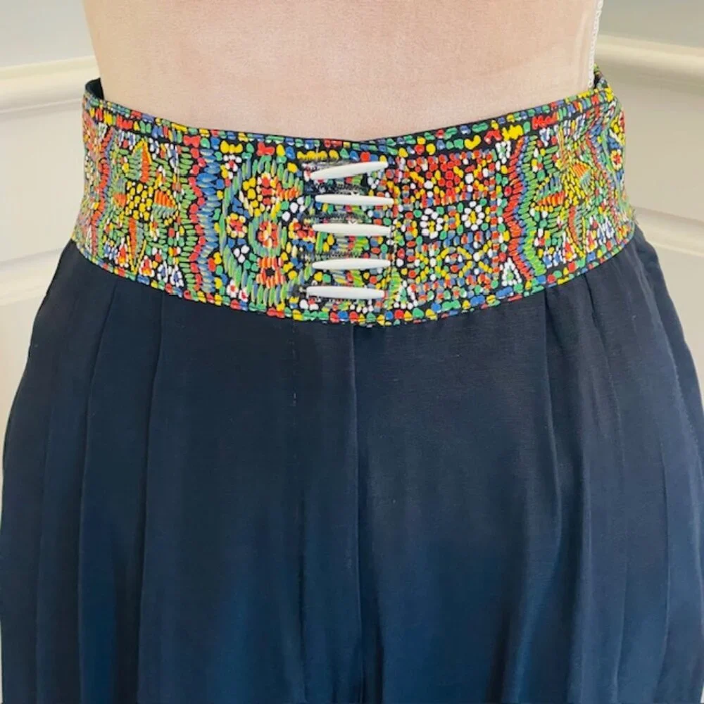 Vintage Platinum By Dorothy Schoelen Abstract Beaded Pant/Jacket Boho Art Medium - Picture 6 of 15